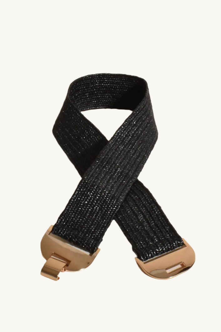 Metal Clasp Front Stretch Belt