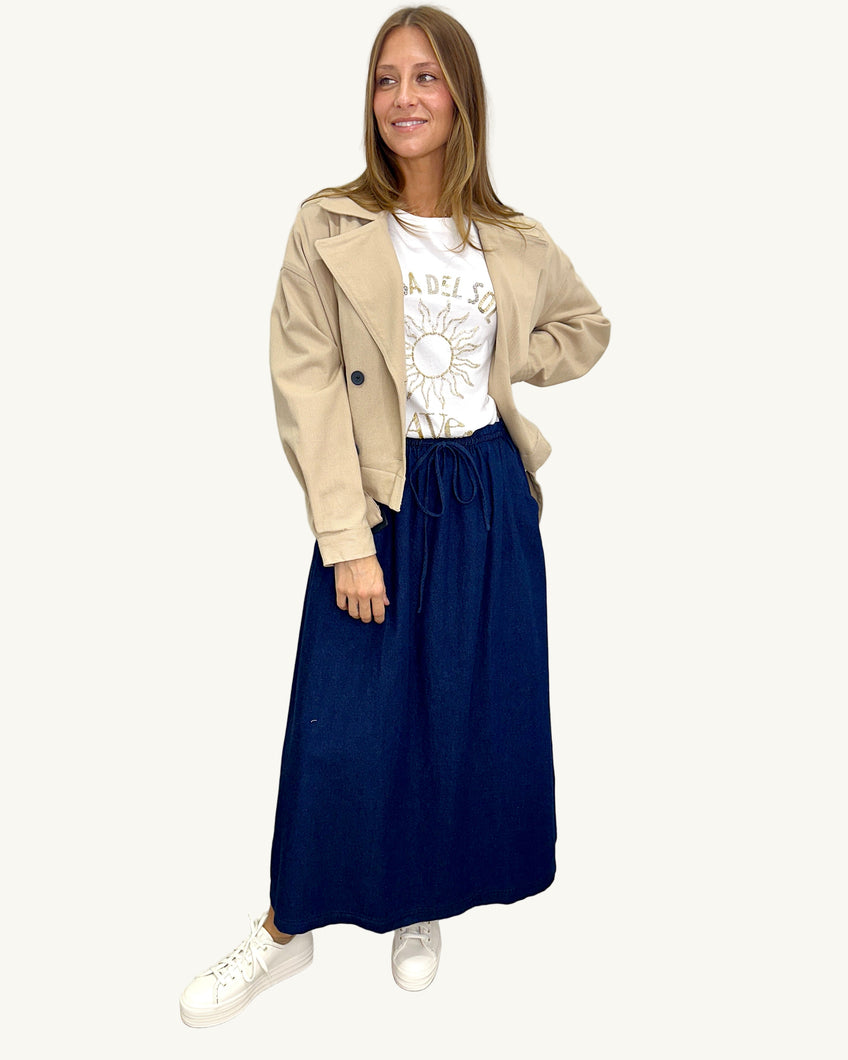 Aspyn Lightweight Midi Skirt