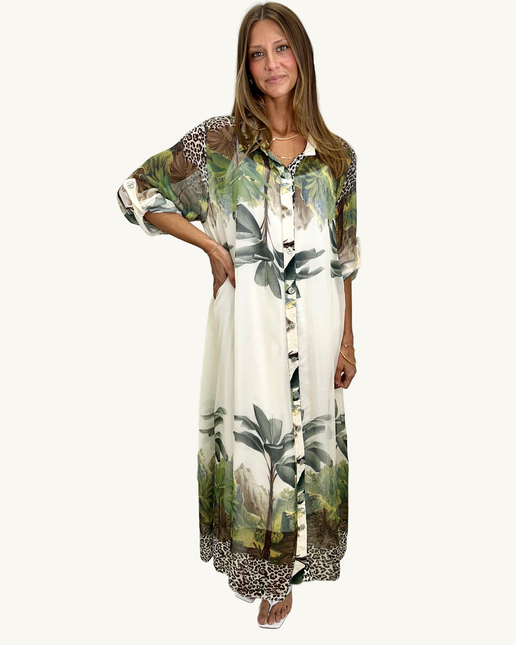 Dolci Palma Silk Dress