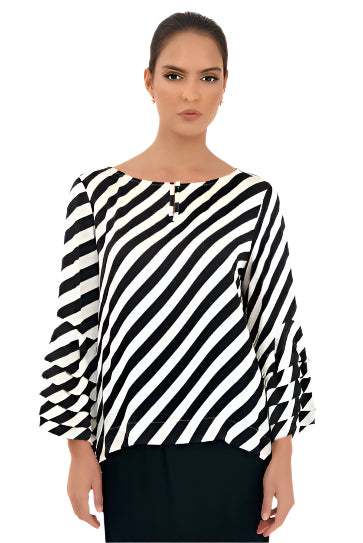 Etta Stripe Satin Top