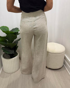 Harlow Linen Pants - Natural
