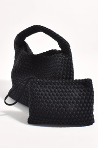 Kaia Woven Tote With Pouch