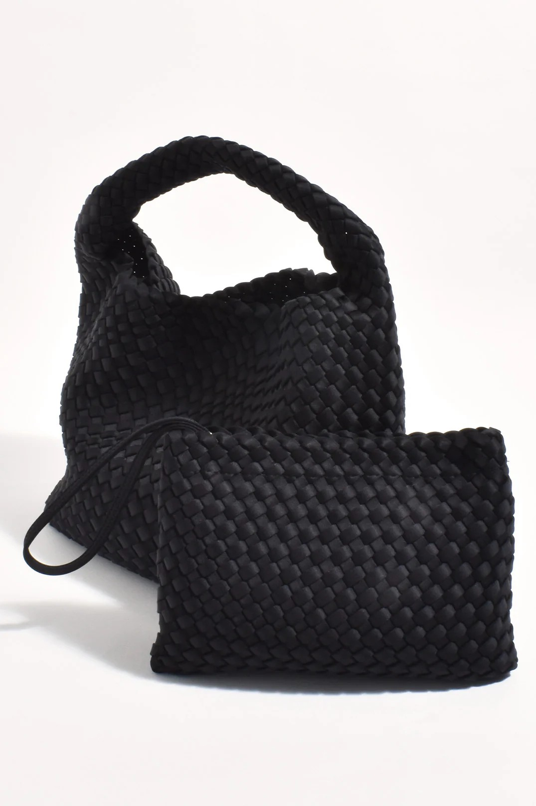 Kaia Woven Tote With Pouch