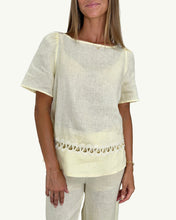 Load image into Gallery viewer, ric rac linen top