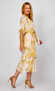 Fogile Silk Midi Dress