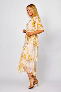 Fogile Silk Midi Dress