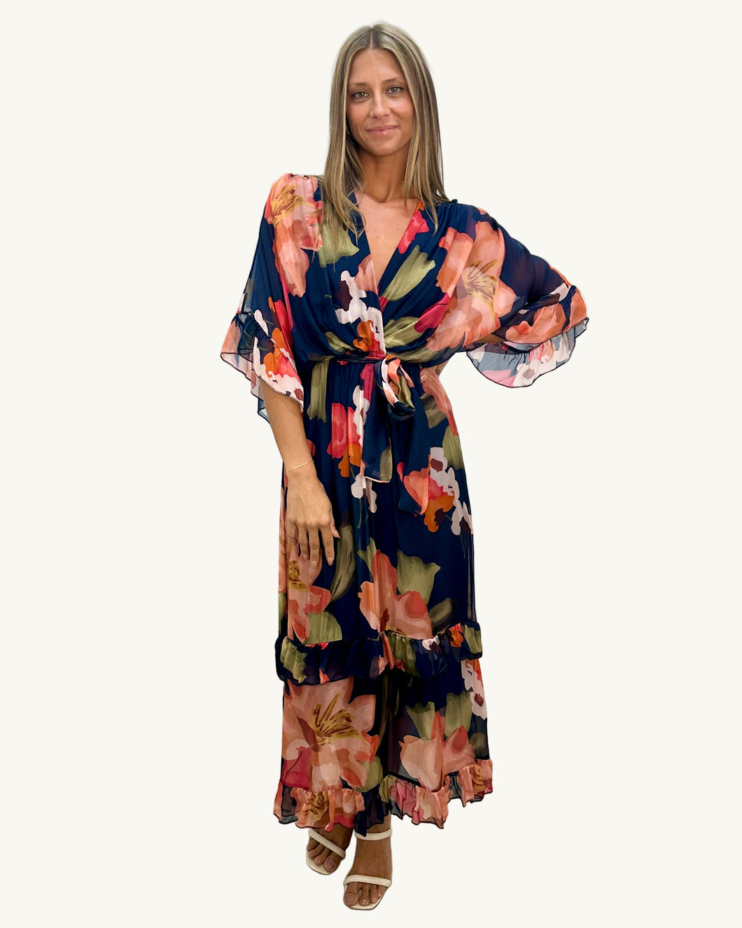 Marino Silk Midi Dress