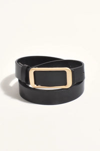 Matte Buckle Thin Jeans Belt