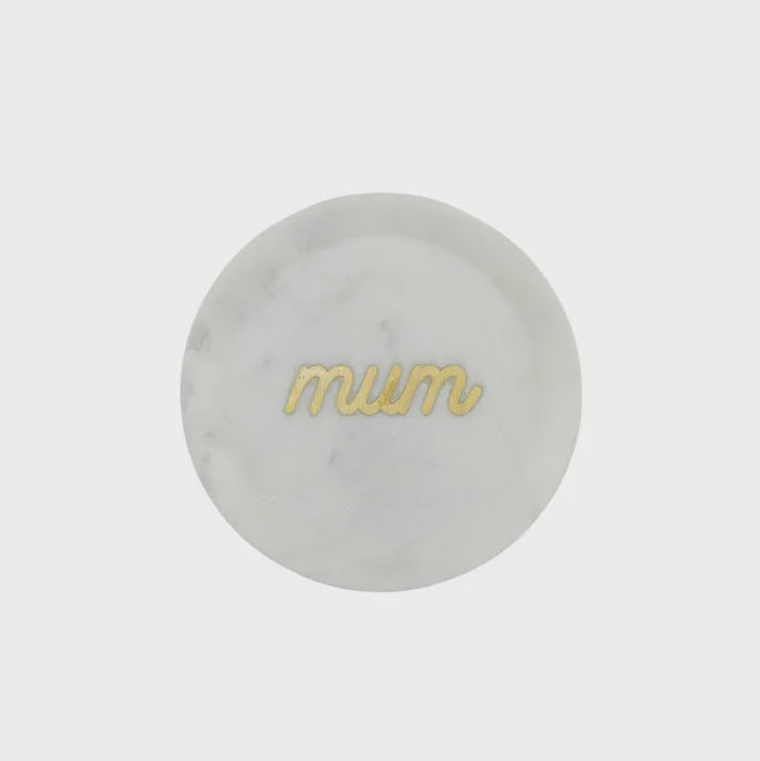 Mum Marble Inlay Trinket Dish