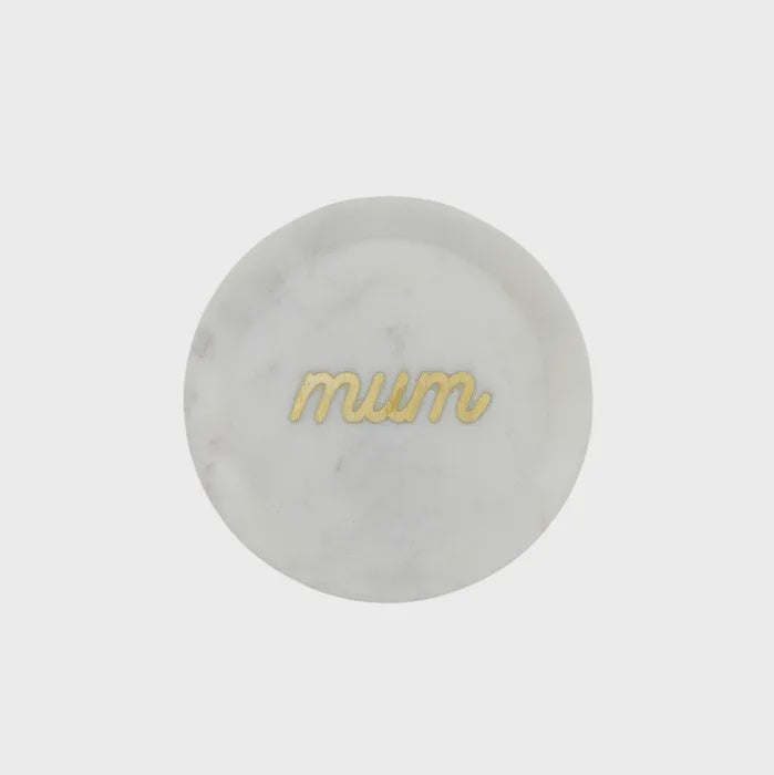 Mum Marble Inlay Trinket Dish