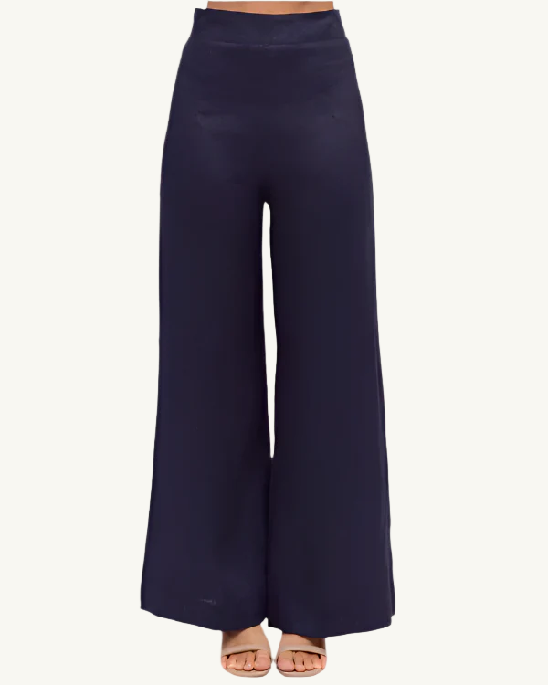 Harlow Linen Pants - Navy