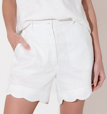 Adorne Haven Scalloped Hem Short