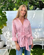 Load image into Gallery viewer, Sweetheart Stripe Tie Shirt