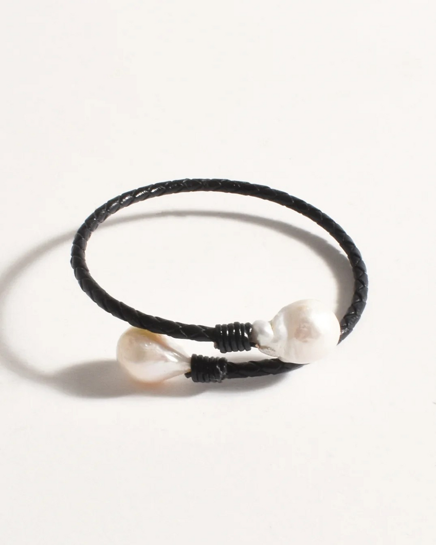 Plaited Freshwater Pearl Bracelet