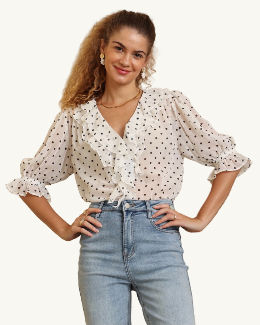 Martina Spotty Blouse