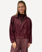 Load image into Gallery viewer, Raffie Faux Suede Bomber Jacket