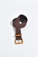 Load image into Gallery viewer, Rectangle Buckle Suede Jeans Belt