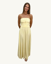 Load image into Gallery viewer, Malone Ruched Strapless Maxi Dress