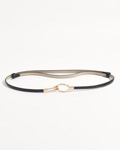 Thin Metal Buckle Waist Belt