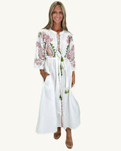 Load image into Gallery viewer, Tori Embroidered Wrap Dress