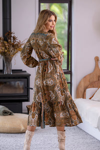 Donella Frill Wrap Dress