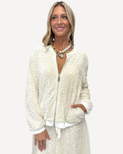 Load image into Gallery viewer, Trinny Velvet Sequin Bomber Jacket