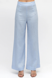 Harlow Linen Pants - Baby Blue