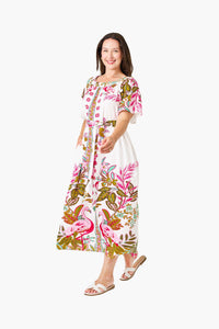 Flamingo Bloom Maxi Dress