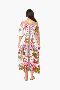 Flamingo Bloom Maxi Dress