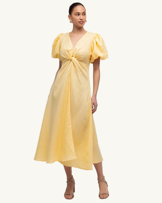 Chica Twist Linen Dress