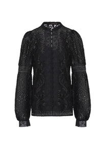 Yvette Lace Blouse - Black