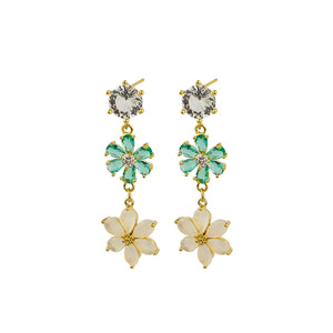 Jolie & Deen Crystal Flower Earrings